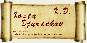 Kosta Đuričkov vizit kartica